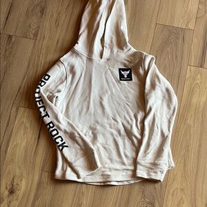Under Armour Cream Hoodie with Black Accents